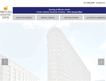 Tablet Screenshot of parkplazaexeccentre.com